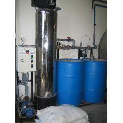 Làm mềm lò hơi 1 trụ Inox SUS 304